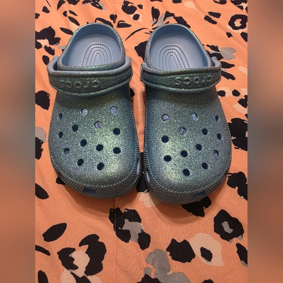 CROCS Shoes - CROCS Kids Glitter Water Shoes - Blue
